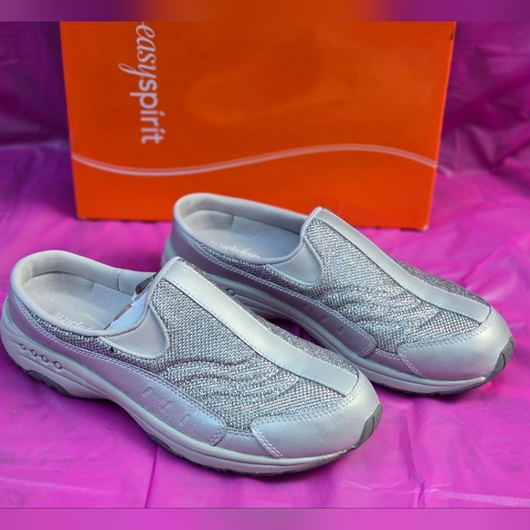 Easy Spirit Shoes - Easy Spirit Women's Silver Slip-On Mules NIB